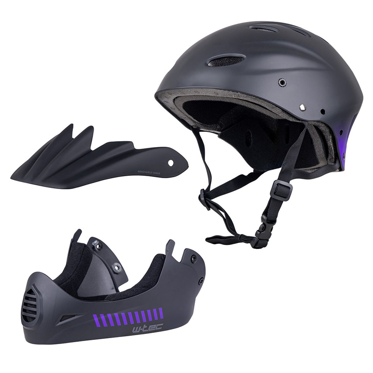 Downhill Helmet W-TEC Campanero Noir Violet