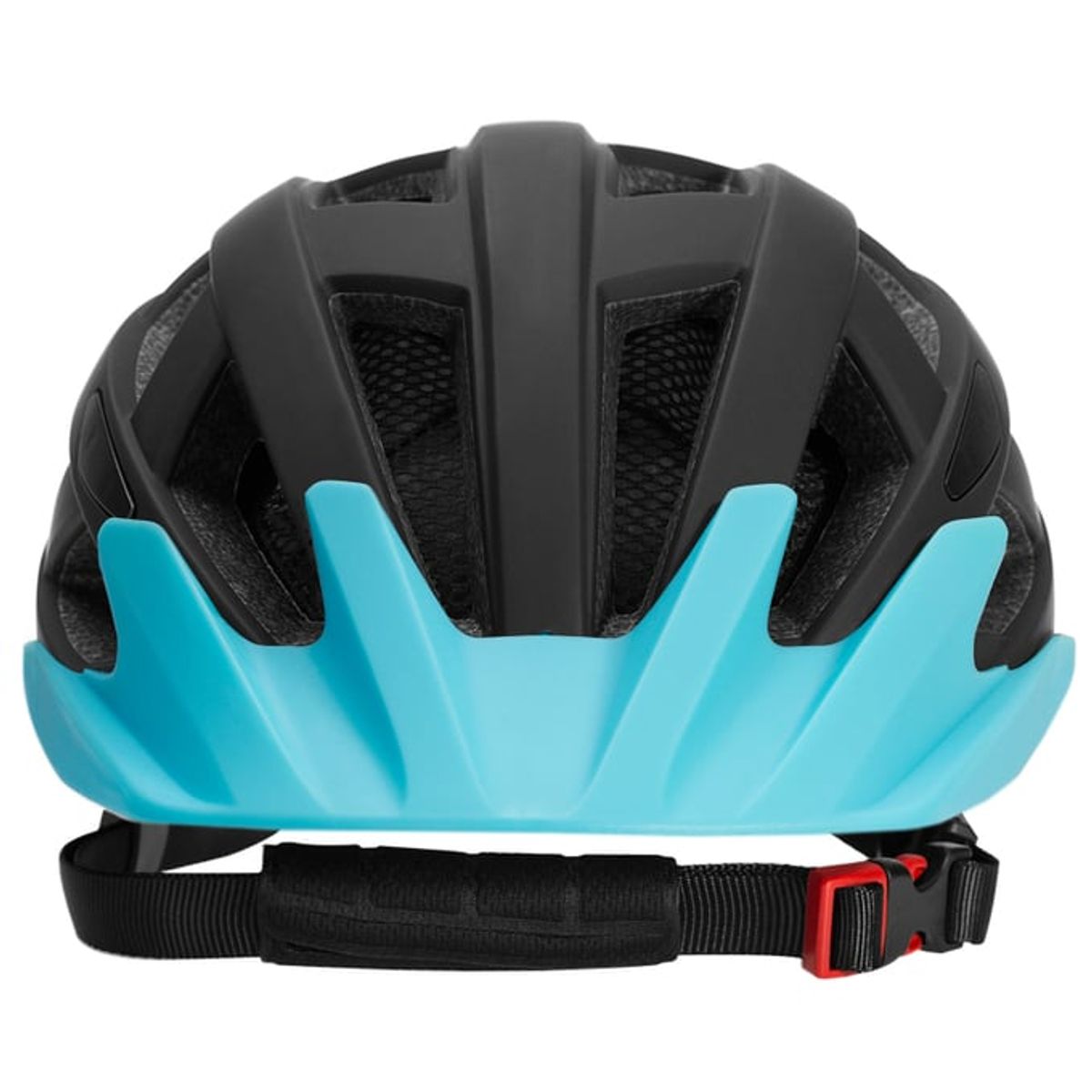 Barnehjelm med lys - svart/blå M