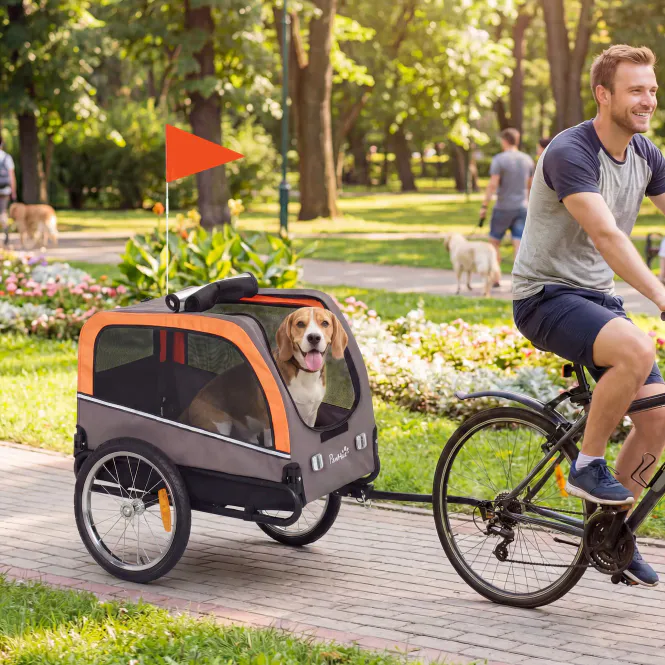 Hovedbilde Sykkeltilhenger for hund - Oxford-stoff