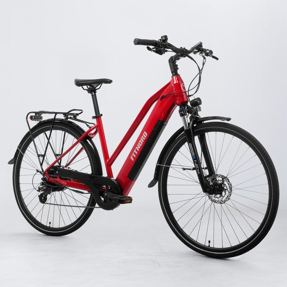 FitNord Ava 300 Elsykkel G2 - 60 km - rød, sort, hvit