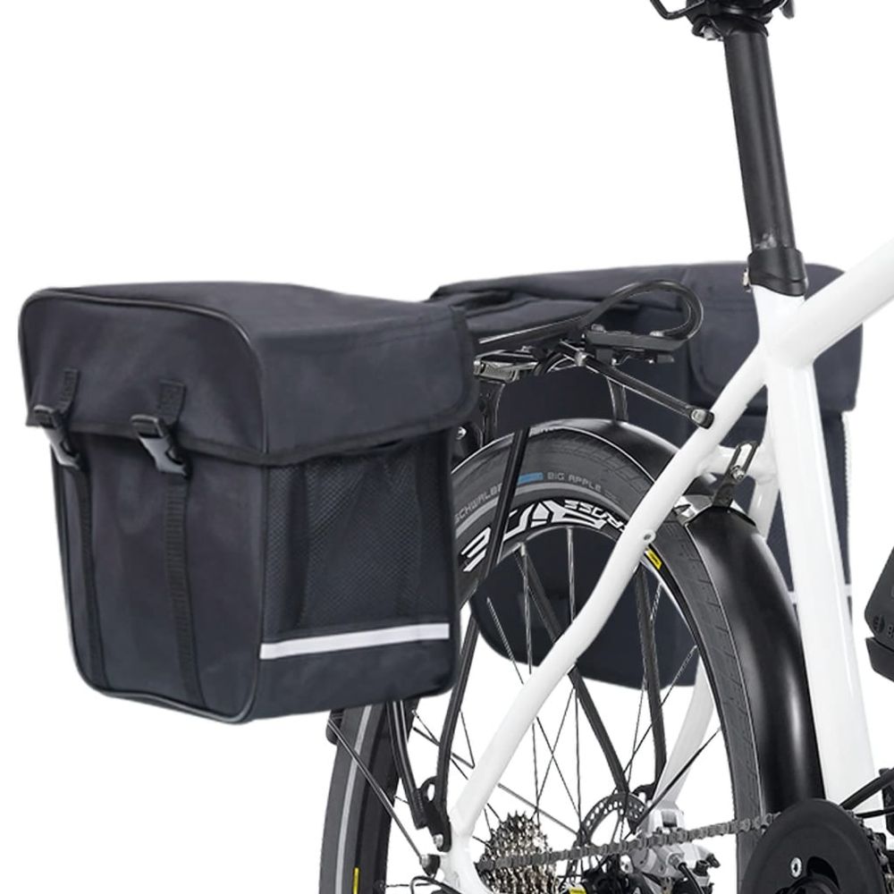 Dobbel sykkelveske til bagasjebrett - 35 L