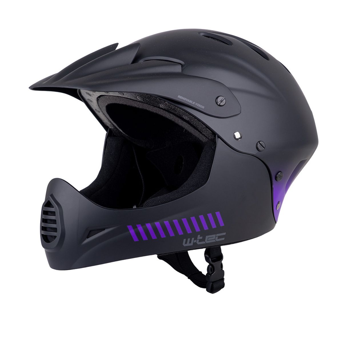 Downhill Helmet W-TEC Campanero Noir Violet